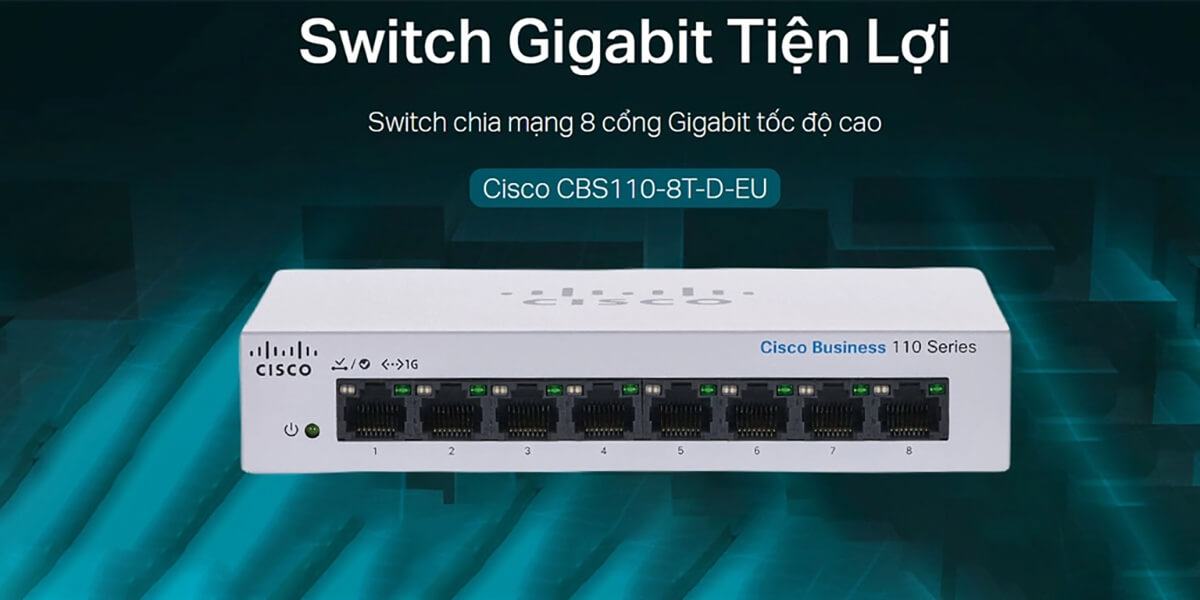 Switch Cisco CBS110-8T-D-EU