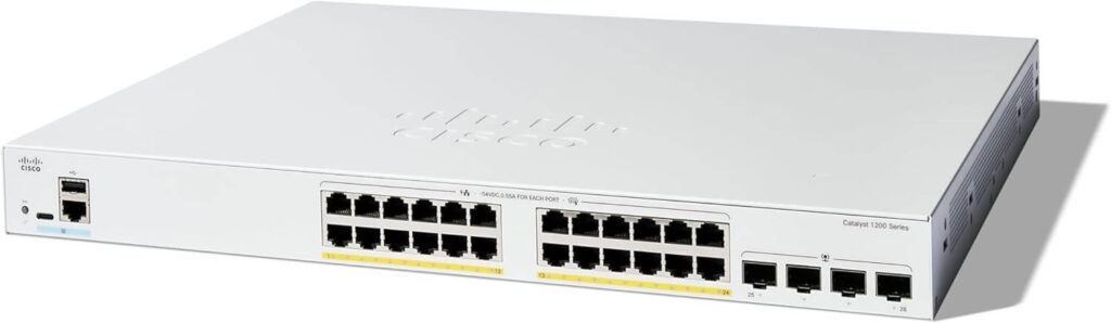 Switch Cisco C1200-24FP-4G 24 cổng PoE+ Gigabit, 4 uplink SFP